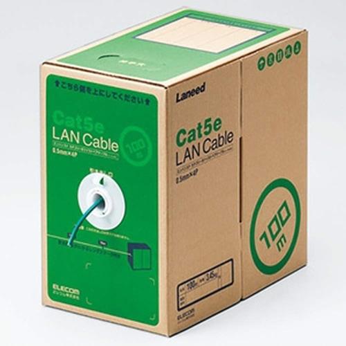 エレコム LANケーブル 100m 自作用 RoHS指令対応 CAT5e ダークグリーン LD-CT2/DG100/RS
