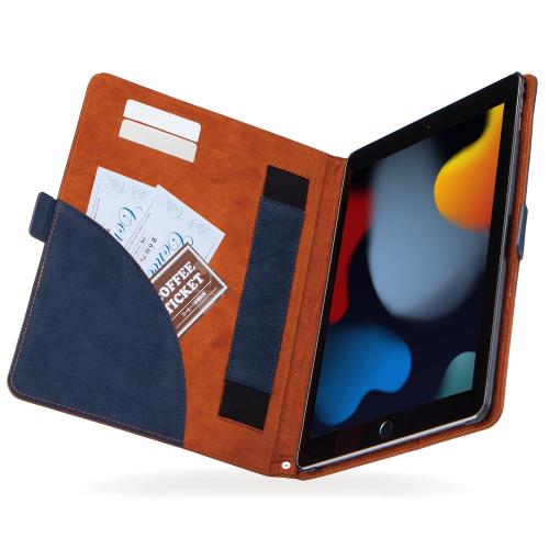 エレコム(ELECOM) iPad 10.2 第9/8/7世代 (2021/2020/2019年) ケース ソフトレザー フリーアングル ツートン ネイビー×ブラウン TB-A19RPLFDTNVの通販は 5,234円