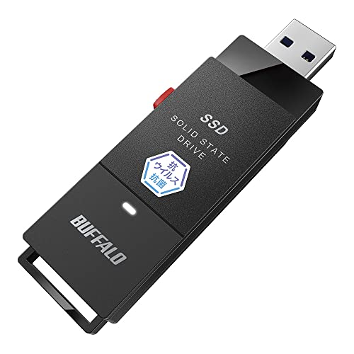 バッファロー BUFFALO 抗ウイルス抗菌ポータブルSSD USB3.2(Gen1) TypeA スティック SSDPUTVB250U3B/N 250GBの通販は 9,187円