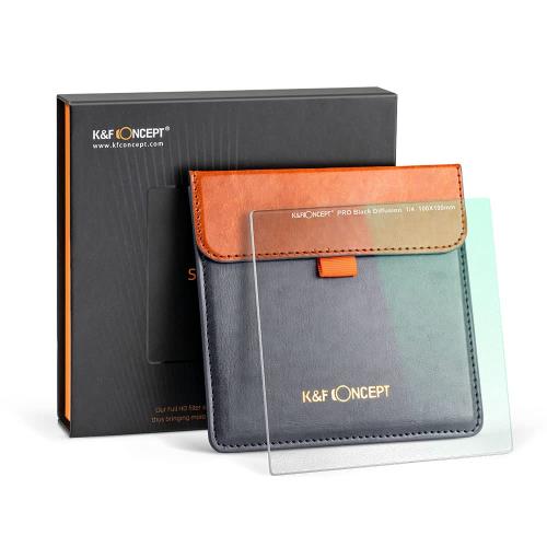 KF Concept 角型ブラックディフュージョン1/4 100*100*2mm 28層ナノコーティング ソフト効果 1/4 コントラスト調整用 レンズフィルター 光学ガラス 超薄枠 撥水 撥油 擦り傷防止メーカー直営