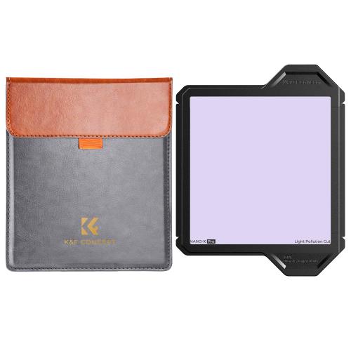 新型 KF Concept 角型光害カットフィルター 日本製AGC光学ガラス 36層ナノコーティング 撥水 防汚 傷付き防止 保護ケース付き 落下防止100*100*2mm（X-Proシステム）メーカー直営店