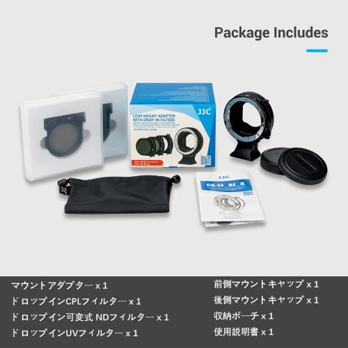 Canon ドロップインフィルターマウントアダプター EF-EOS R 円偏光フィルターA付 EOSR対応 DP-EF-EOSRPLC | JJC ドロップイン フィルターケース Canon EF-EOS R ドロップ