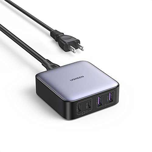 UGREEN Nexode PD 充電器 65W 4ポート 卓上急速充電器USB-C×2 USB-A×2 GaNFastII(窒化ガリウム)採用 PD/QC4+/PPS規格対応 2mの電源ケーブル付き PSE技術基準適合iPhone16-8シリーズ/GalaxyS23-S10シリーズ/Xperia/Pixel Pro/Macbook/スマホ/タブレット/ノートPCなどに対応 Cの通販は 6,968円