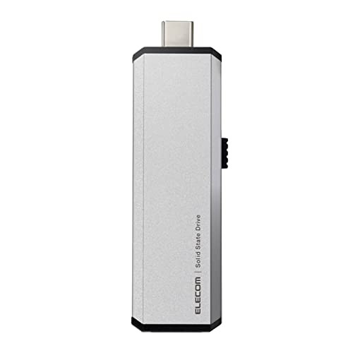 エレコム 外付けSSD 1TB USB3.2(Gen1)対応 PS5/PS4(メーカー動作確認済) スライド式 Type-CType-A両対応 シルバー ESD-EWA1000GSVの通販は