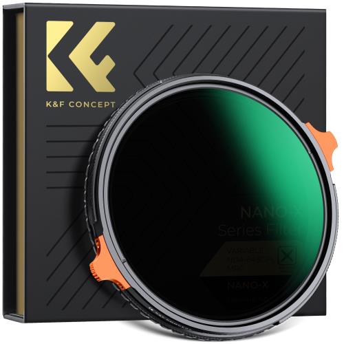 KF Concept 52mm 可変NDフィルター ND4-64CPLフィルター 2in1 一枚二役 多機能フィルター 両面28層ナノコーティング 防水撥油キズ防止 偏光フィルター メーカー直営店