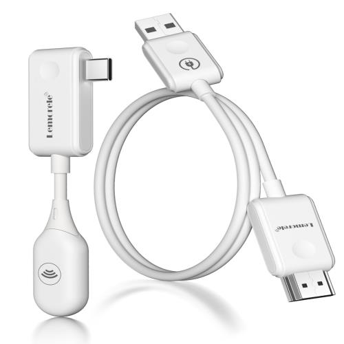 USB-C HDMI ワイヤレス 送受信機 セット 小型 30M hdmi 無線化 USB-C 無線HDMIトランスミッター レシーバー 無線ミラーモード 拡張モード 日本技適認証取得安定転送 映像音声同期出力 スマートフォンPCからテレビプロジェクターへの転送