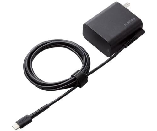 エレコム(ELECOM) ノートPC用ACアダプター Type-C USB Power Delivery対応 45W ケーブル一体型 1.8m ブラック  iPhone16 対応 ACDC-PD2545BK