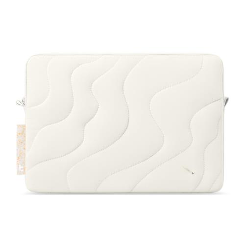 tomtoc 360°保護 パソコンケース 15インチ MacBook Air M3/M2 2024-2023 /15インチ Microsoft Surface Laptop 7対応 軽量 柔らかい ふわふわ 可愛い キルティング ノートPCケース スリーブ ラップトップバッグ 氷河の通販は