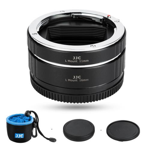 JJC 接写リング デジタル接写リングセット エクステンションチューブ Panasonic Sigma Leica L マウント用 11mm+16mmセット Panasonic S9 S5II S5IIX BS1H S5 S1H S1 S1R Sigma fp L fp Leica SL2-S SL2など対応 ボディキャップとリアレンズキャップ 付属