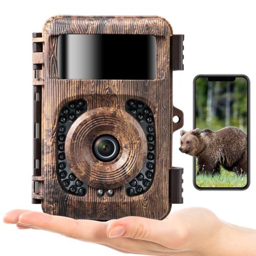 KF Concept トレイルカメラ 4K 32MP Wi-Fi対応 Bluetooth 120° 超広検知範囲 940nm不可視光赤外線 ビジョン 0.2s 超高速距離トリガー 人感センサー IP66 防水 長時間待機 電池式 簡単設置 狩猟/玄関/庭/駐車場/盗難対策/防獣/動物植物観察