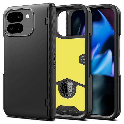 Spigen Pixel 9 Pro Fold ケース 薄型 レンズ保護 擦り傷防止 カバー 軽量 指紋防止 シンプル マット仕上げ ワイヤレス充電対応 スリム・アーマープロ ACS07587(ブラック)その他家電
