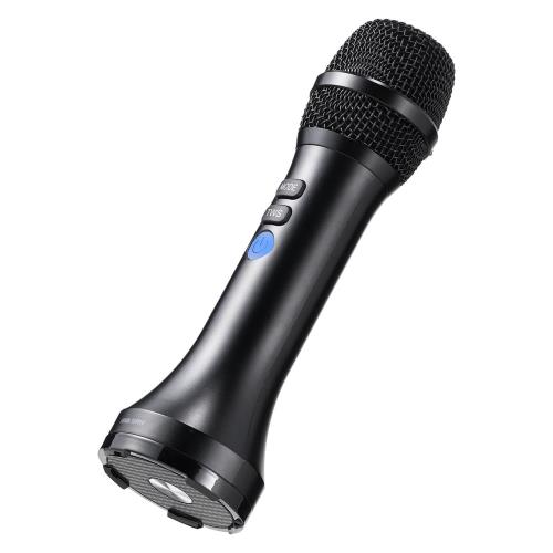 サンワダイレクト 拡声器 マイク 小型 スピーカー＆マイク一体型 Bluetooth対応 15W 軽量 300g ストラップ付 充電式 400-SP111