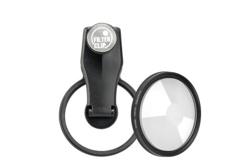 EXAPRO スマートフォン用アクセサリ フィルタークリップ + Vortexフィルター セット 49mm 渦巻き効果 プリズムレンズ 回転枠採用 ブラック EXP-FCPZVT-02