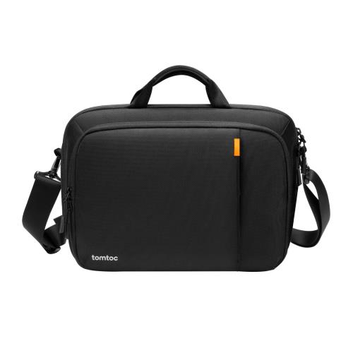 [tomtoc] 360°保護 15.6インチ パソコンバッグ PC 2台収納 15.6型モバイルモニターケース ノートPCバッグ 撥水加工 ブリーフケース ショルダーバッグ パソコンケース ビジネスバッグ ガジェット収納 就活 通勤 ブラックの通販は
