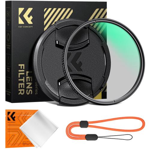 KF Concept 62mm CPLフィルター＋レンズキャップ＋クリーニングクロス 円偏光 色彩コントラスト 反射調整用 高透過率 28層コーティング 防水撥油 （Nano-Xcel）