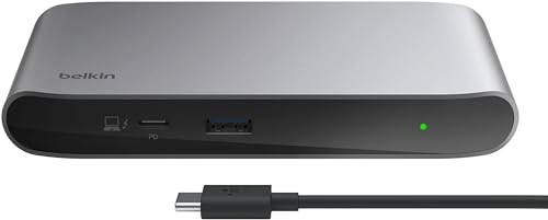 Belkin 5-in-1 Thunderbolt 4ドッキングステーション 40Gbpsデータ転送 96W PD対応 デュアル4K/60Hz シングル8K/30Hz 150W電源ユニットTB