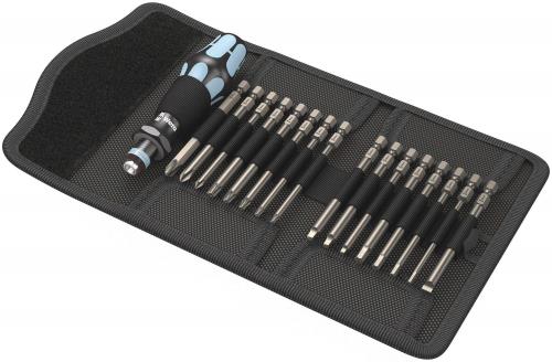 WERA ヴェラ 17点組 差込6.35mm ステンレス製ドライバービット・ハンドルセット 収納ポーチ付 071117