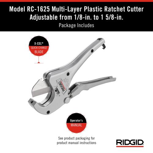 リジッド ラチェットタイプ PE管カッター RC-1625 23498_7