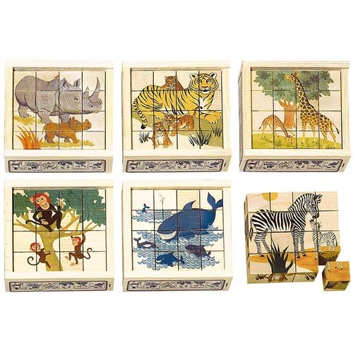 アトリエフィッシャー 六面体パズル・16pcs・動物 AF1601_1