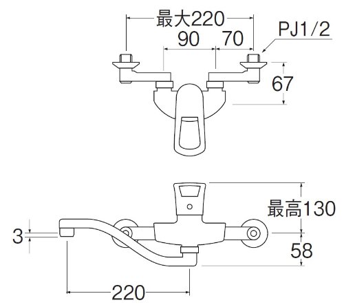 SANEI(サンエイ) 水栓金具 デザイン水栓シリーズCOULE シングル混合栓・キッチン用 K1712A_1