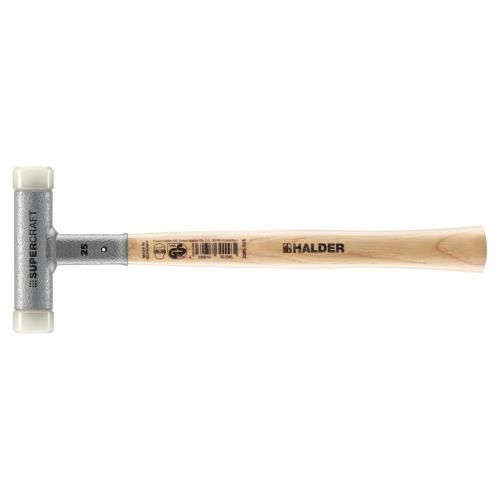 ロームヘルド・ハルダー ショックレス 無反動 スーパークラフト ハンマー ヒッコリー製ハンドル ナイロン (白) 径25 3366.025