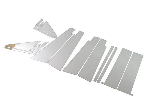 BRIGHTZ MPV LY3P 超鏡面クロームメッキドアピラーパネルカバー バイザー有り用 16PC PIL-SIL-033  10933