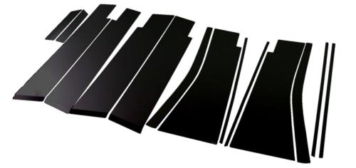 BRIGHTZ エルグランド E52 PE52 PNE52 TE52 TNE52 超鏡面ステンレスブラックメッキピラーパネル 有用 14PC  PIL-BLA-139  6159