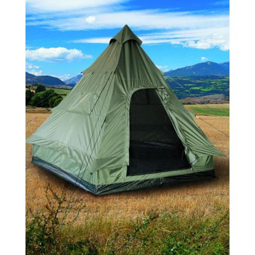 Mil-Tec ティピーテント Tipi 4人用セット 290 x 270 x 225cm高 - OLIVE DRAB