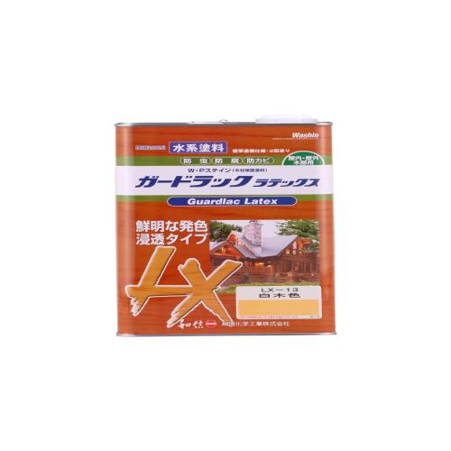 和信化学工業 ガードラックラテックス プロ仕様の水性屋外木部用塗料 鮮明な発色・高耐候性 白木色 3.5kg