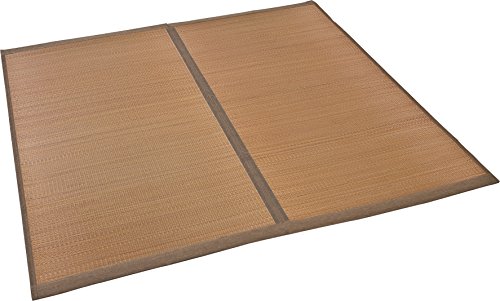 大島屋 い草 ラグ 花ござ 裏貼 与那国 江戸間 6帖 フローリング対応 い草 ブラウン 江戸間 6帖 約261×352cm