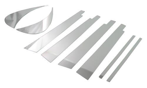 BRIGHTZ アリスト JZS160 JZS161 超鏡面ステンレスメッキピラーパネル バイザー有用 8PC  PIL-SIL-089  10697