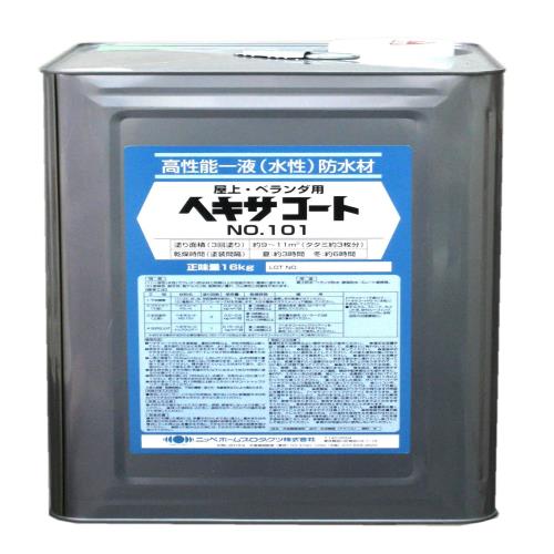ニッペ ペンキ 塗料 ヘキサコート NO.101 16kg グレー 水性 つやなし 屋外 日本製 4976124825125