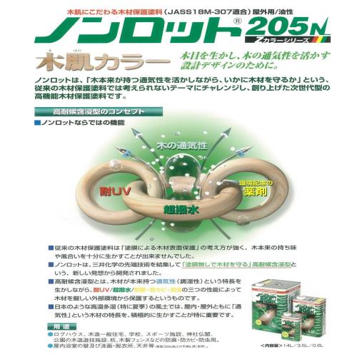 三井化学産資 ノンロット205N ZSダークオーク 3.5L_1