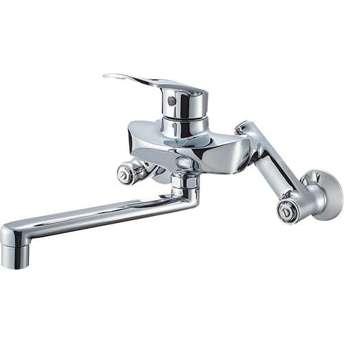 SANEI(サンエイ) 節約・エコ シングル混合栓 寒冷地仕様 取付けしやすいベンリー偏心管