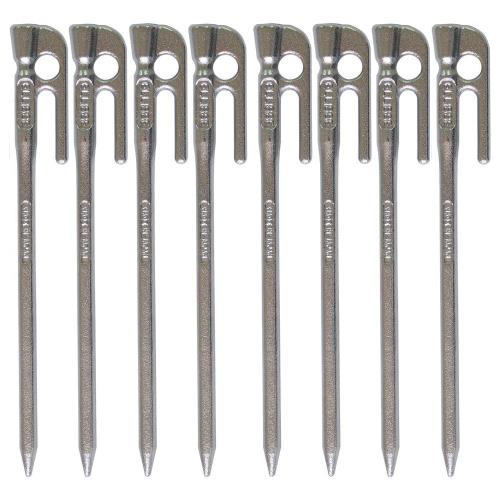 エリッゼ(ELLISSE) 鍛造ペグ エリッゼステーク 28cm クロームメッキ 8本セット MK-280C MADE IN JAPAN