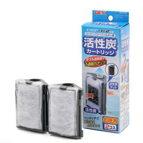 「ジェックス　コーナーパワーフィルターＦ１／Ｆ２共通 活性炭カートリッジ お徳用 ( 2コ入 )」10個セット 6,860円