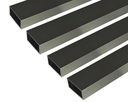 安田 アルミ角パイプ 1m 2.0x20x40mm ステンカラー 4本組