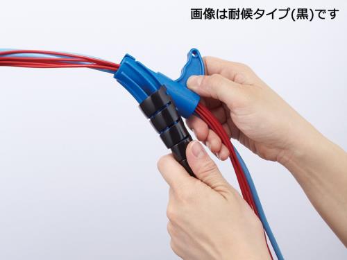 ヘラマンタイトン 配線結束・保護用チューブ ヘララップ (専用工具HAT 1個入) 標準 乳白色 25m HWPE20