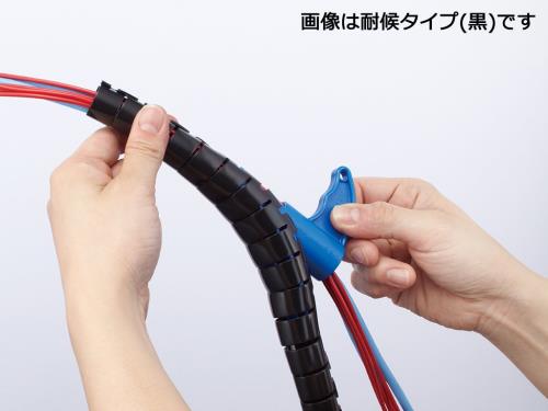 ヘラマンタイトン 配線結束・保護用チューブ ヘララップ (専用工具HAT 1個入) 標準 乳白色 25m HWPE20