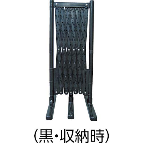 アイテック プラスチック製伸縮フェンス 黒/黄タイプ KPFS-94_3
