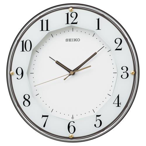 セイコー クロック 掛け時計 電波 アナログ 茶 メタリック KX213B SEIKO