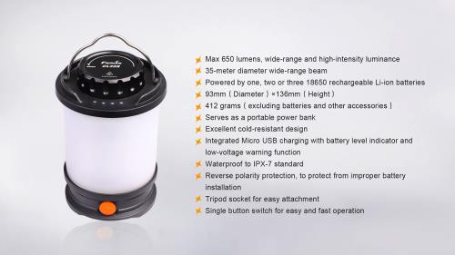 フェニックス(Fenix) 充電式LEDランタンライト “CL30R” CL30RBLACK_4