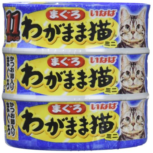 いなば わがまま猫まぐろミニ 11歳からのかつお節入り 60g×3個 24個セット