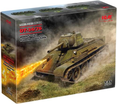 ICM 1/35 ソビエト陸軍 OT-34/76 火炎放射戦車 プラモデル 35354 成形色