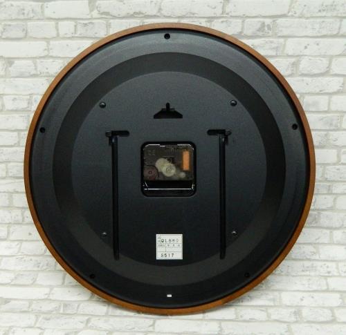 さんてる 掛け時計 ブラウン 直径330×45mm 脳トレ! 木製逆転掛け時計BR (ブラウン) QL889-BR_5