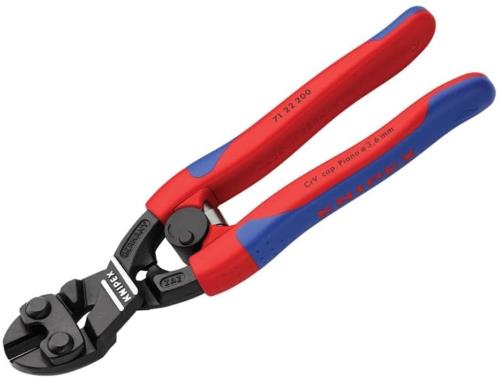 クニペックス KNIPEX 小型クリッパー ベントヘッド型 バネ付き 7122-200