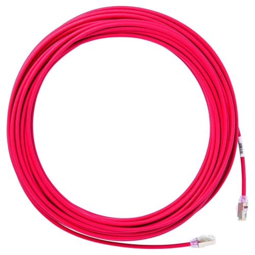 パンドウイット シールド LANケーブル Cat6A 超極細 プロ仕様 20m 赤 STP28X20MRD