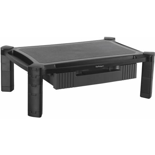 StarTech.com モニターライザースタンド 机上台ラック 高さ調整可能 引き出し付き 横500mm x 縦330mm MONSTADJDL