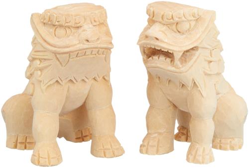 神棚の里 神具 狛犬極上彫り ナチュラル