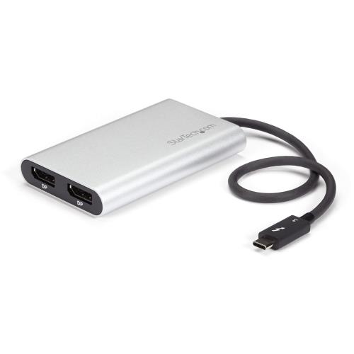 StarTech.com Thunderbolt 3 - 2ポートDisplayPort変換アダプタ 4K/60Hz MacとWindowsに対応 TB32DP2T